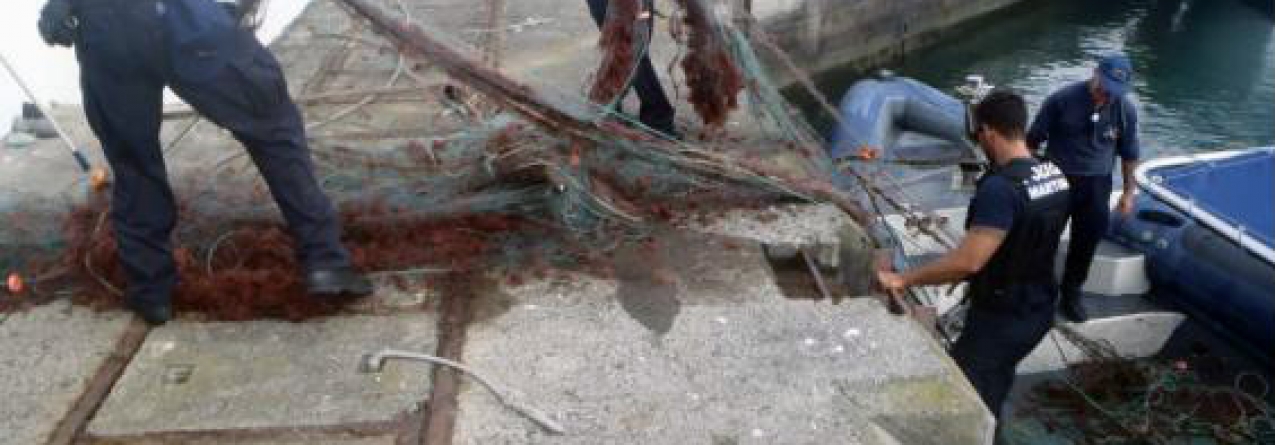 Polícia Maritima de Ponta Delgada apreende arte de pesca com 300 metros