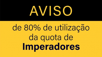 Aviso de 80% de utilização de quota e interdição da pesca dirigida aos imperadores