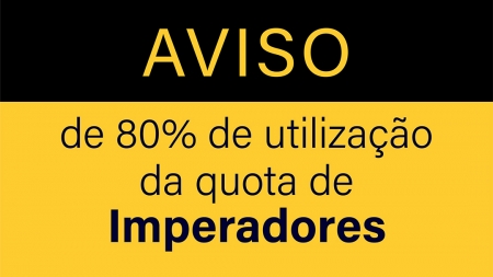 Aviso de 80% de utilização de quota e interdição da pesca dirigida aos imperadores