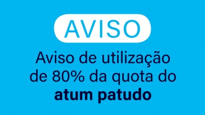Aviso de utilização de 80% da quota do atum patudo